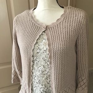 Notations Petite tan lightweight sweater